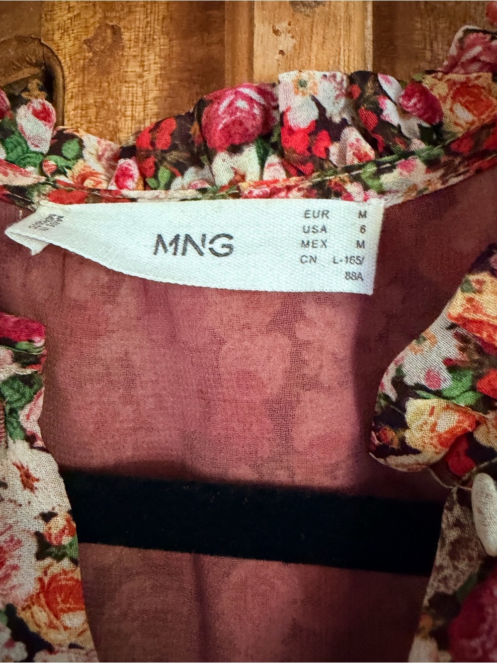 Mango Pink Floral Ruffle-Shoulder Mini Dress - Picture 3 of 3